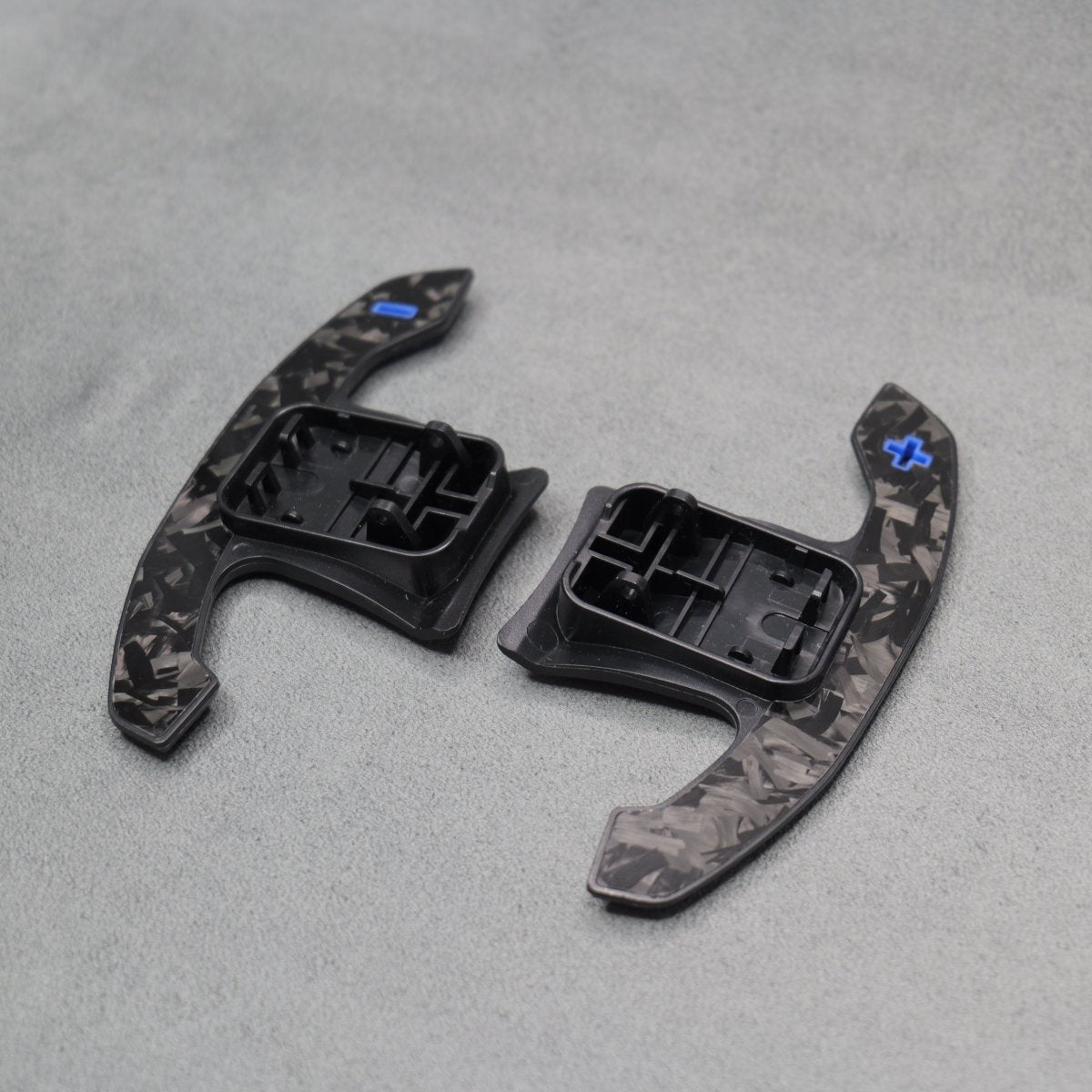Forged Carbon Fibre & Blue Gear Shifter Paddles for BMW F80 M3 F82 M4 M2 F30 - Interior Styling | Carbon Kings