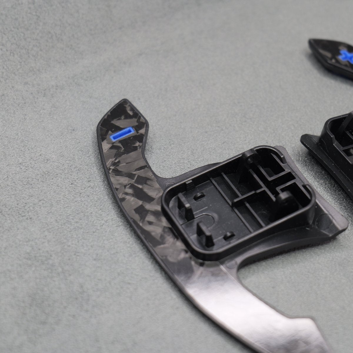 Forged Carbon Fibre & Blue Gear Shifter Paddles for BMW F80 M3 F82 M4 M2 F30 - Interior Styling | Carbon Kings