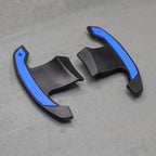 Forged Carbon Fibre & Blue Gear Shifter Paddles for BMW F80 M3 F82 M4 M2 F30 - Interior Styling | Carbon Kings