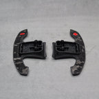 Forged Carbon Fibre & Red Gear Shifter Paddles for BMW F80 M3 F82 F83 M4 M2 - Interior Styling | Carbon Kings