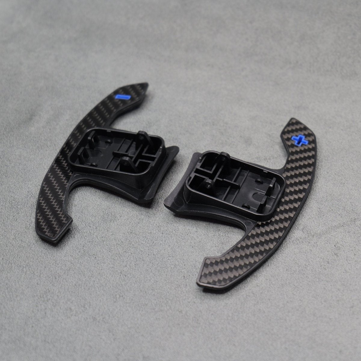 Carbon Fibre & Blue Gear Shifter Paddles for Toyota GR Supra J29/DB A90/A9 2019 + - Interior Styling | Carbon Kings