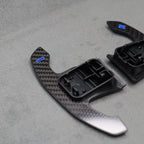 Carbon Fibre & Blue Gear Shifter Paddles for Toyota GR Supra J29/DB A90/A9 2019 + - Interior Styling | Carbon Kings