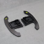 Carbon Fibre / Yellow Gear Paddles Shifters for BMW F80 M3 F82 F83 M4 F87 M2 F30 G20 - Interior Styling | Carbon Kings