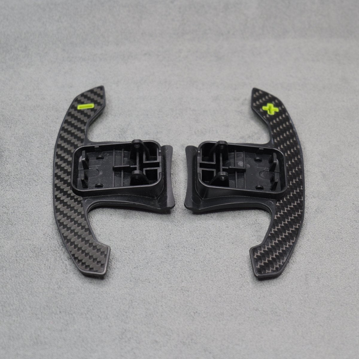 Carbon Fibre / Yellow Gear Paddles Shifters for BMW F80 M3 F82 F83 M4 F87 M2 F30 G20 - Interior Styling | Carbon Kings