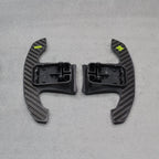 Carbon Fibre & Yellow Gear Shifter Paddles for Toyota GR Supra A90/A91 - Interior Styling | Carbon Kings