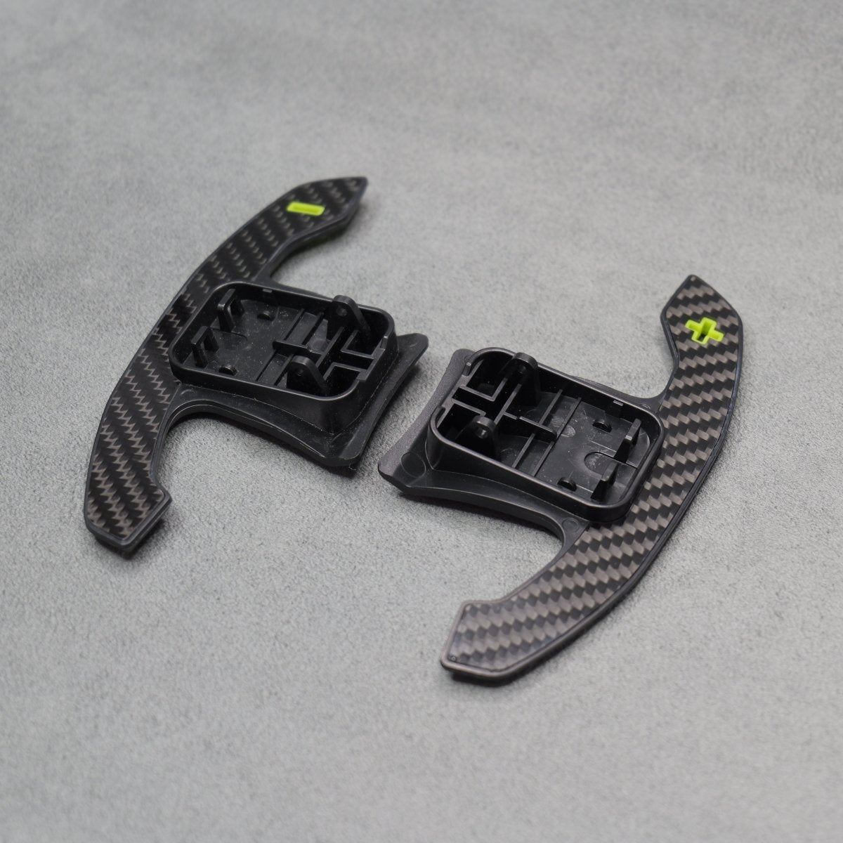 Carbon Fibre / Yellow Gear Paddles Shifters for BMW F80 M3 F82 F83 M4 F87 M2 F30 G20 - Interior Styling | Carbon Kings