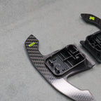 Carbon Fibre / Yellow Gear Paddles Shifters for BMW F80 M3 F82 F83 M4 F87 M2 F30 G20 - Interior Styling | Carbon Kings