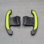 Carbon Fibre & Yellow Gear Shifter Paddles for Toyota GR Supra A90/A91 - Interior Styling | Carbon Kings