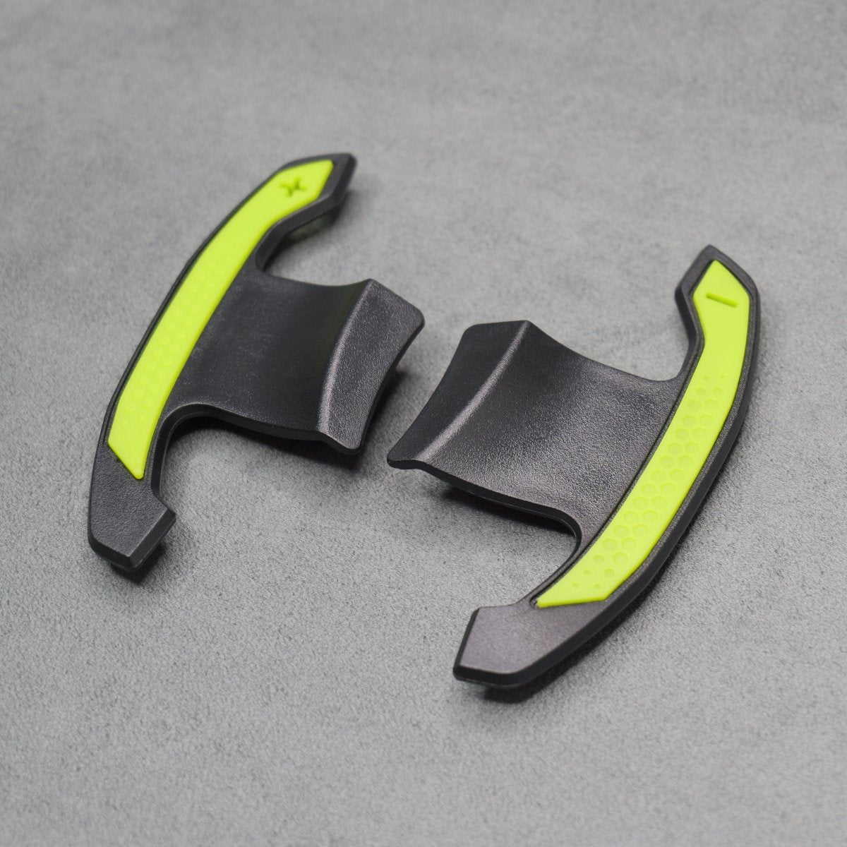 Carbon Fibre / Yellow Gear Paddles Shifters for BMW F80 M3 F82 F83 M4 F87 M2 F30 G20 - Interior Styling | Carbon Kings