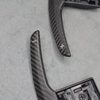 Satin Carbon Fibre Shifter Paddles BMW M3 M4 M2 F80 F82 F87 M5 M6 X5M X6M M - Interior Styling | Carbon Kings