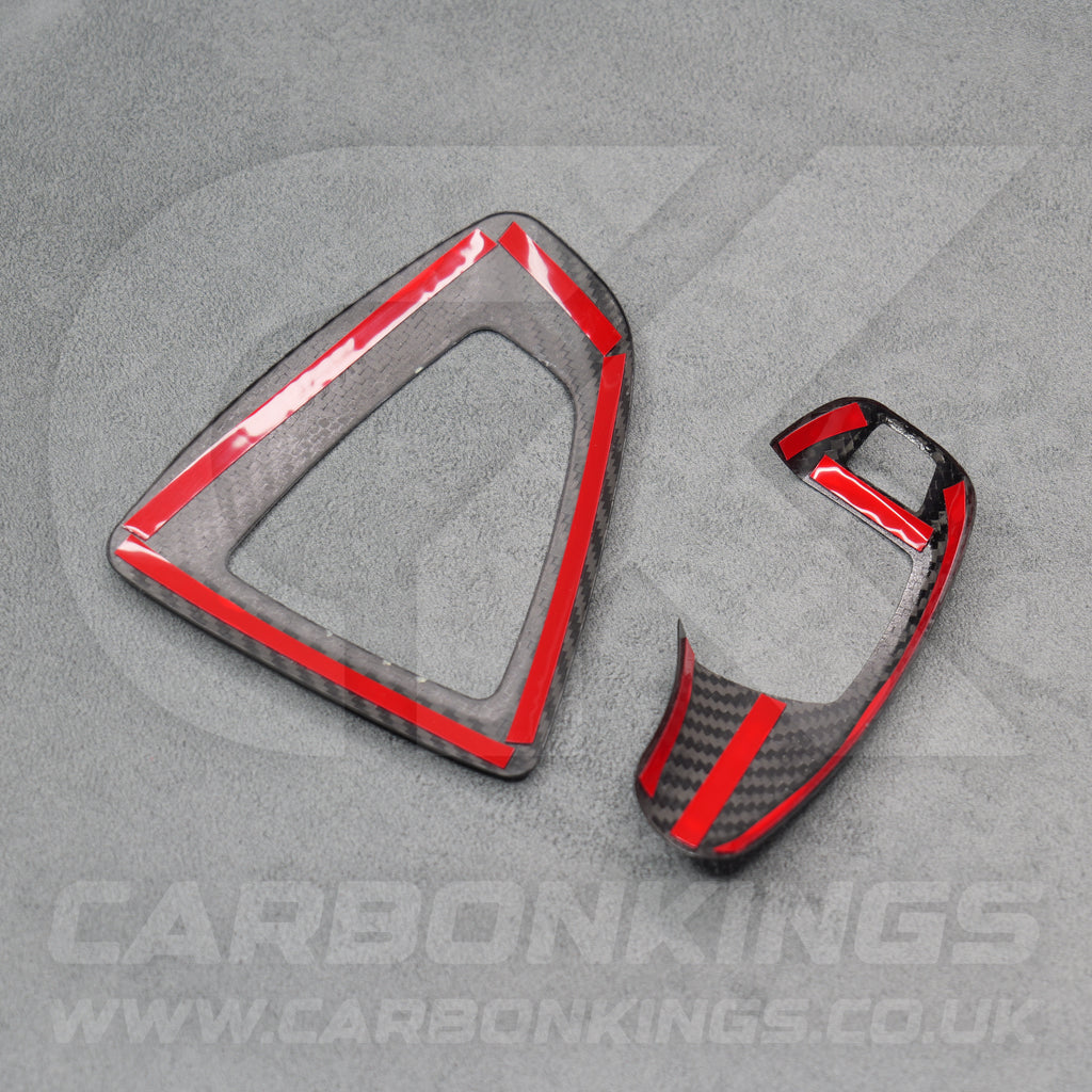 Real Carbon Fibre Gear Knob & Surround Trims for BMW F15 F20 F25 F30 F32 F06 F10 F35 F36 - Carbon Kings