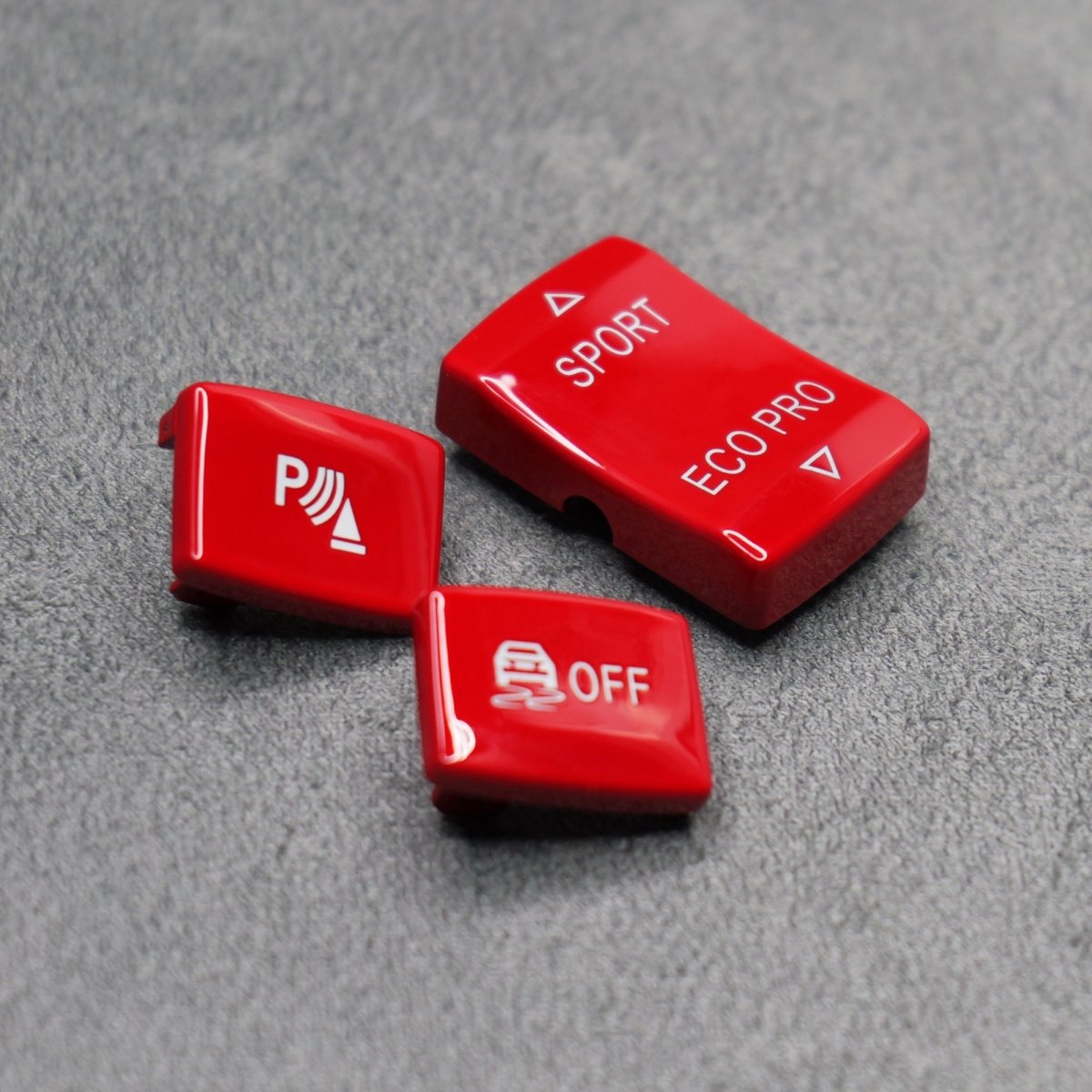 Red Sport Eco Pro DSC Parking Centre Console Buttons for BMW F20 F22 F30 F32 F33 F36 - Interior Styling | Carbon Kings