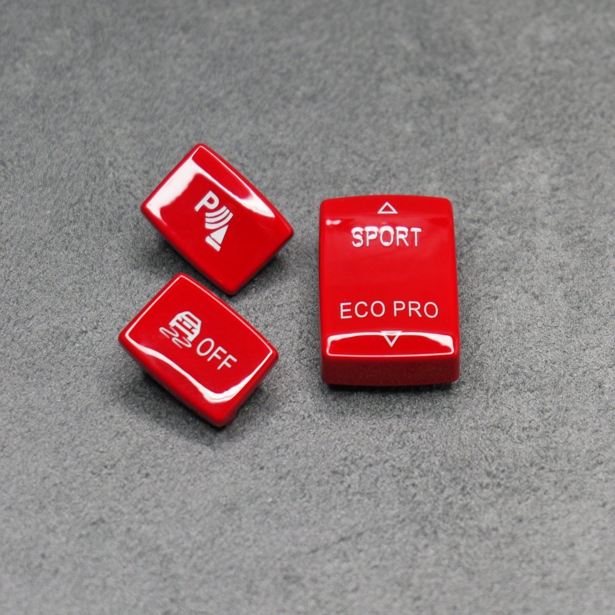 Red Sport Eco Pro DSC Parking Centre Console Buttons for BMW F20 F22 F30 F32 F33 F36 - Interior Styling | Carbon Kings