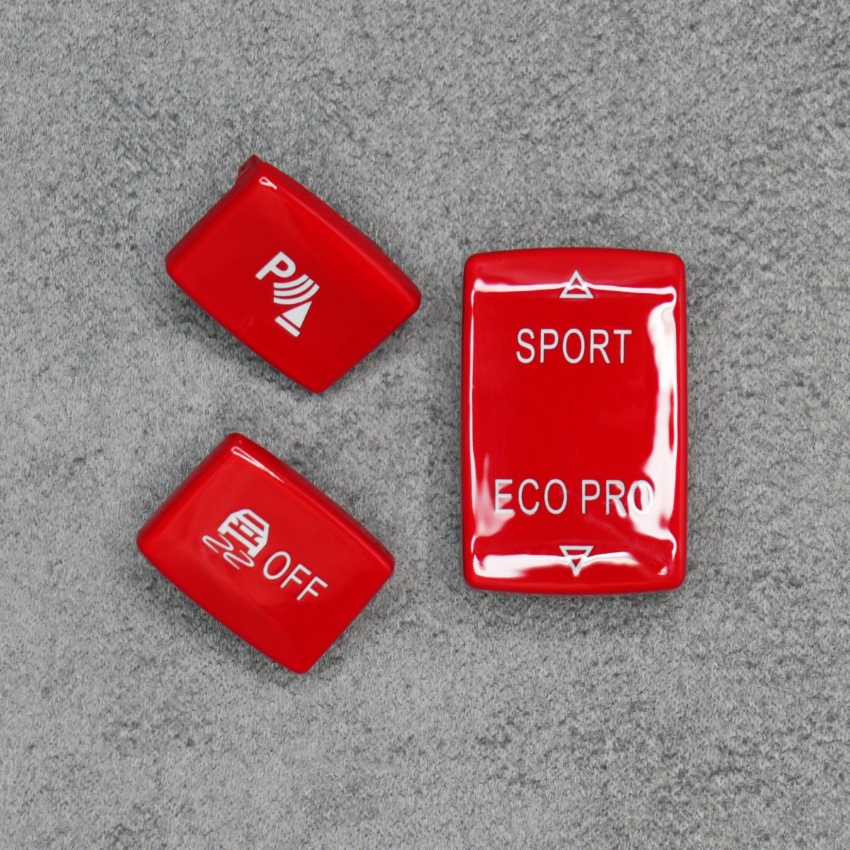 Red Sport Eco Pro DSC Parking Centre Console Buttons for BMW F20 F22 F30 F32 F33 F36 - Interior Styling | Carbon Kings