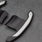 Carbon Fibre / White Gear Shifter Paddles for BMW F80 M3 F82 F83 M4 F87 M2 F30 G80 - Interior Styling | Carbon Kings