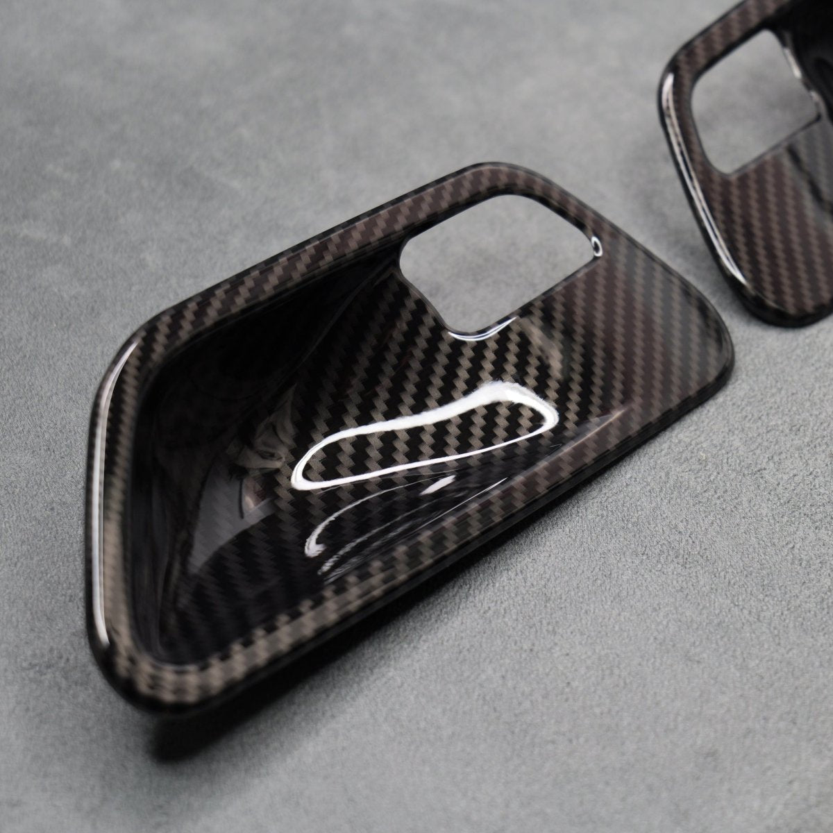 Carbon Fibre Style Interior Door Handle Trims BMW F80 M3 F82 M4 F83 F30 F32 3 4 - Interior Styling | Carbon Kings