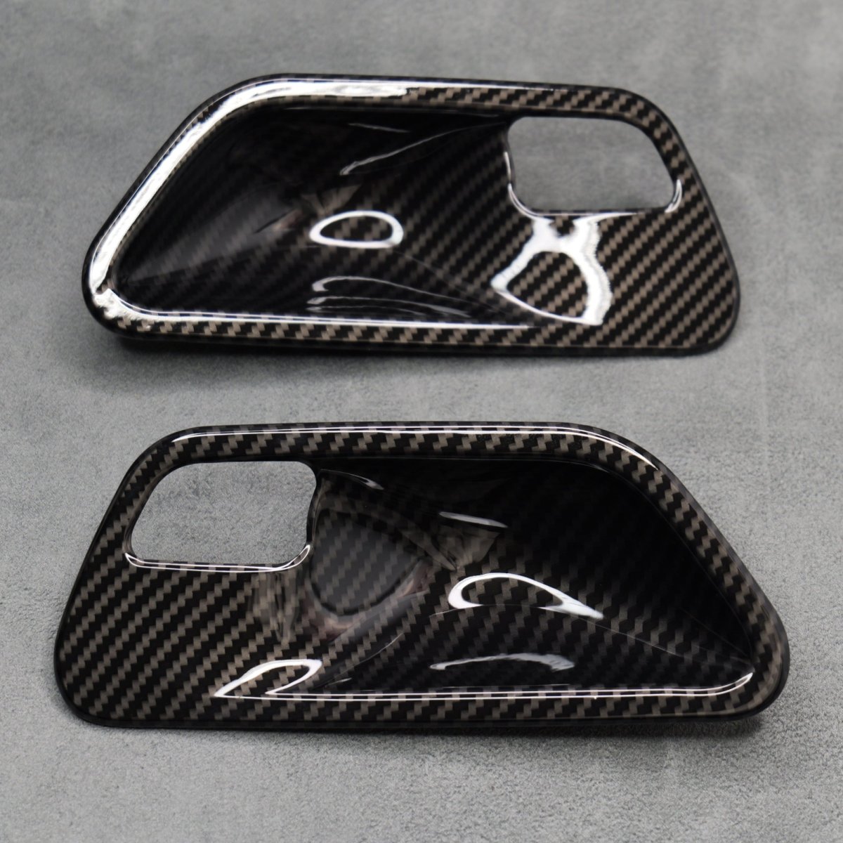 Carbon Fibre Style Interior Door Handle Trims BMW F80 M3 F82 M4 F83 F30 F32 3 4 - Interior Styling | Carbon Kings