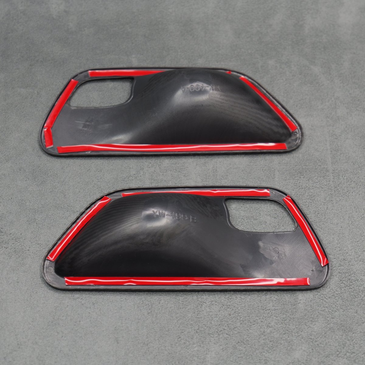 Carbon Fibre Style Interior Door Handle Trims BMW F80 M3 F82 M4 F83 F30 F32 3 4 - Interior Styling | Carbon Kings