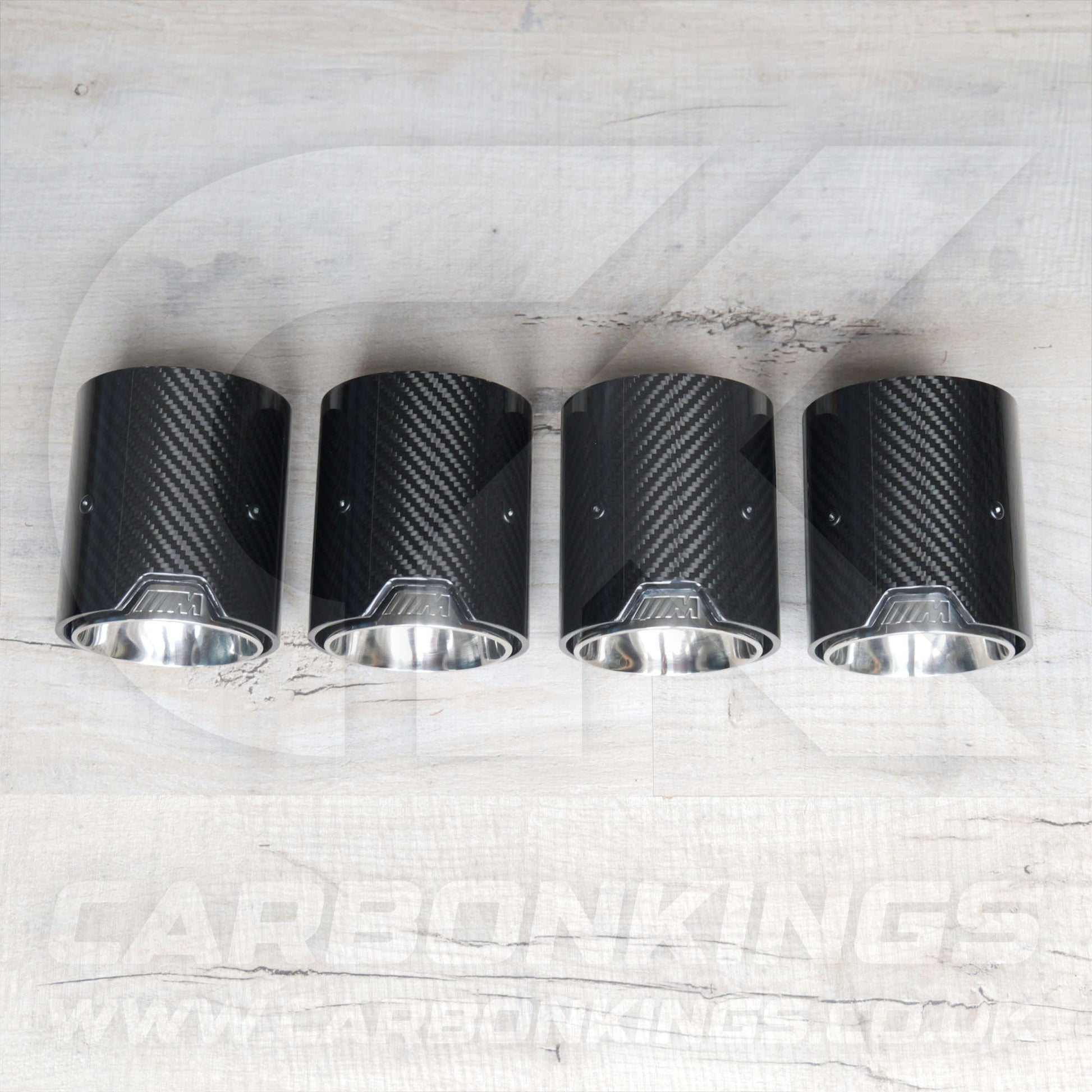 BMW M Performance Carbon Fibre / Silver Exhaust Tips for G80 G81 G82 G83 M3 M4
