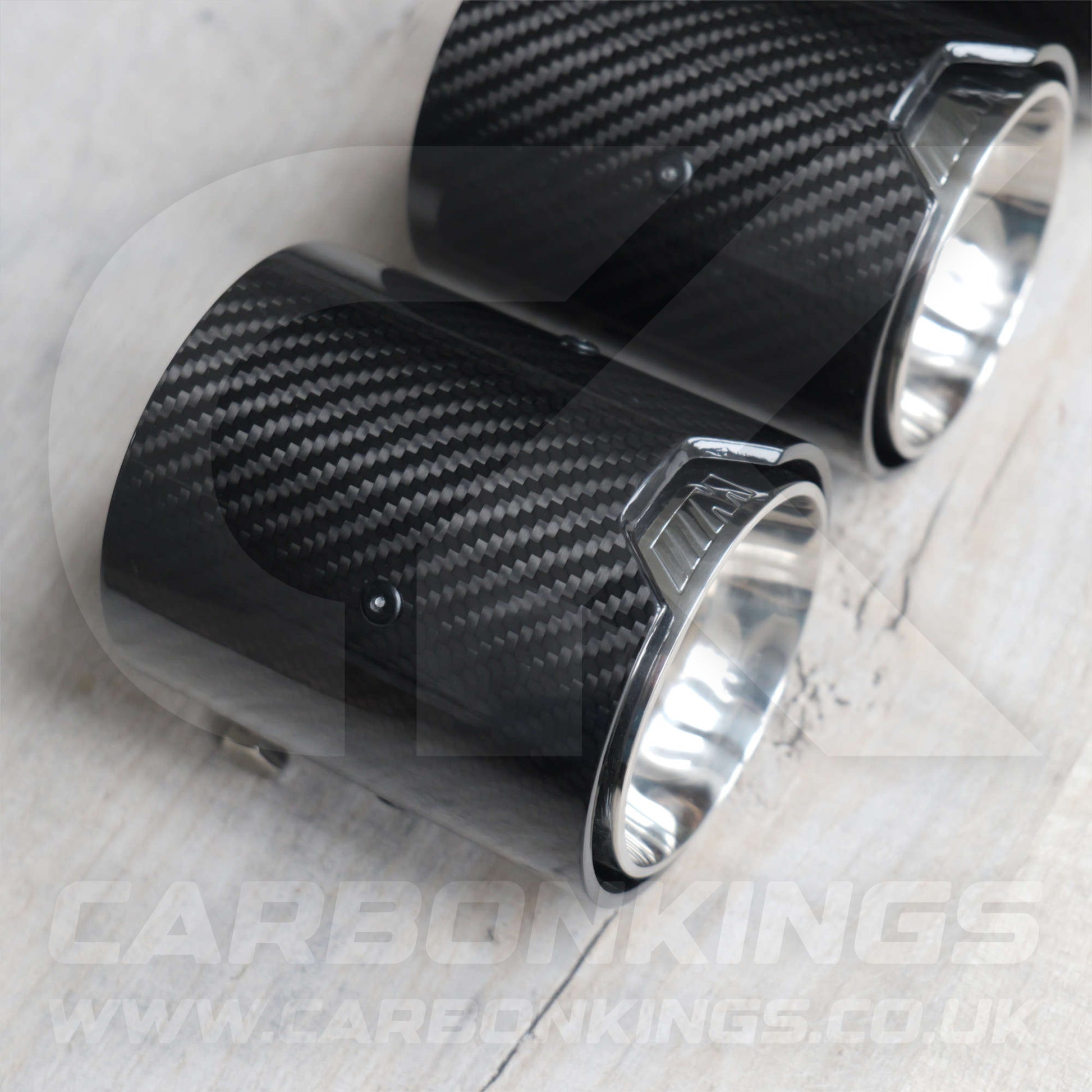 BMW M Performance Carbon Fibre / Silver Exhaust Tips for G80 G81 G82 G83 M3 M4