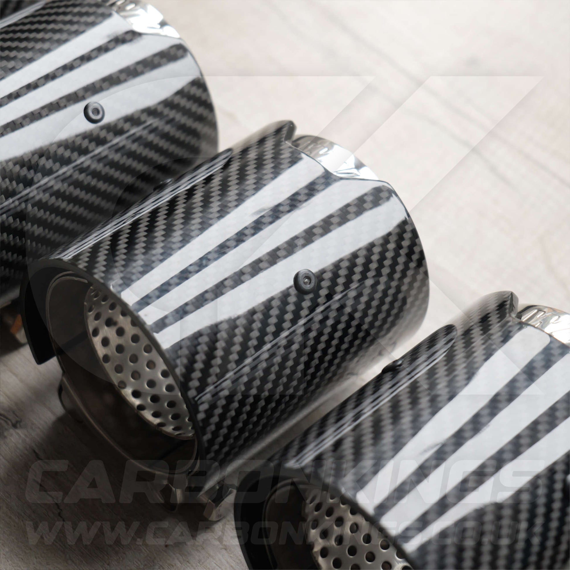 BMW M Performance Carbon Fibre / Silver Exhaust Tips for G80 G81 G82 G83 M3 M4