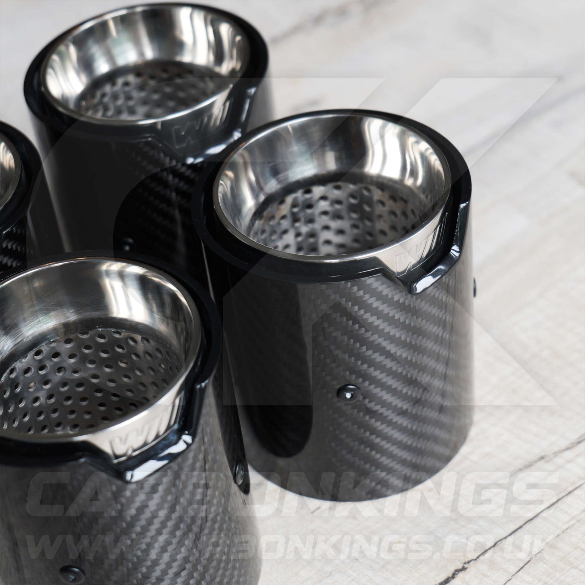 BMW M Performance Carbon Fibre / Silver Exhaust Tips for G80 G81 G82 G83 M3 M4