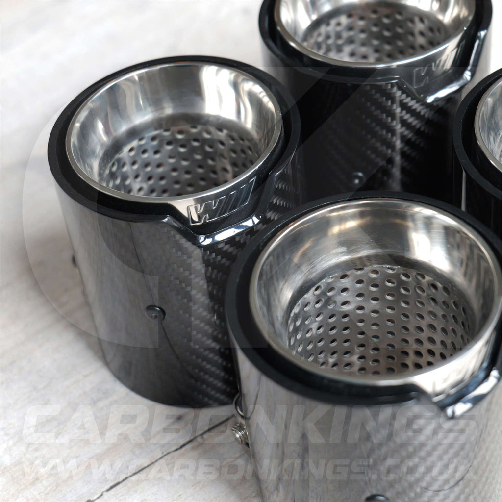 BMW M Performance Carbon Fibre / Silver Exhaust Tips for G80 G81 G82 G83 M3 M4