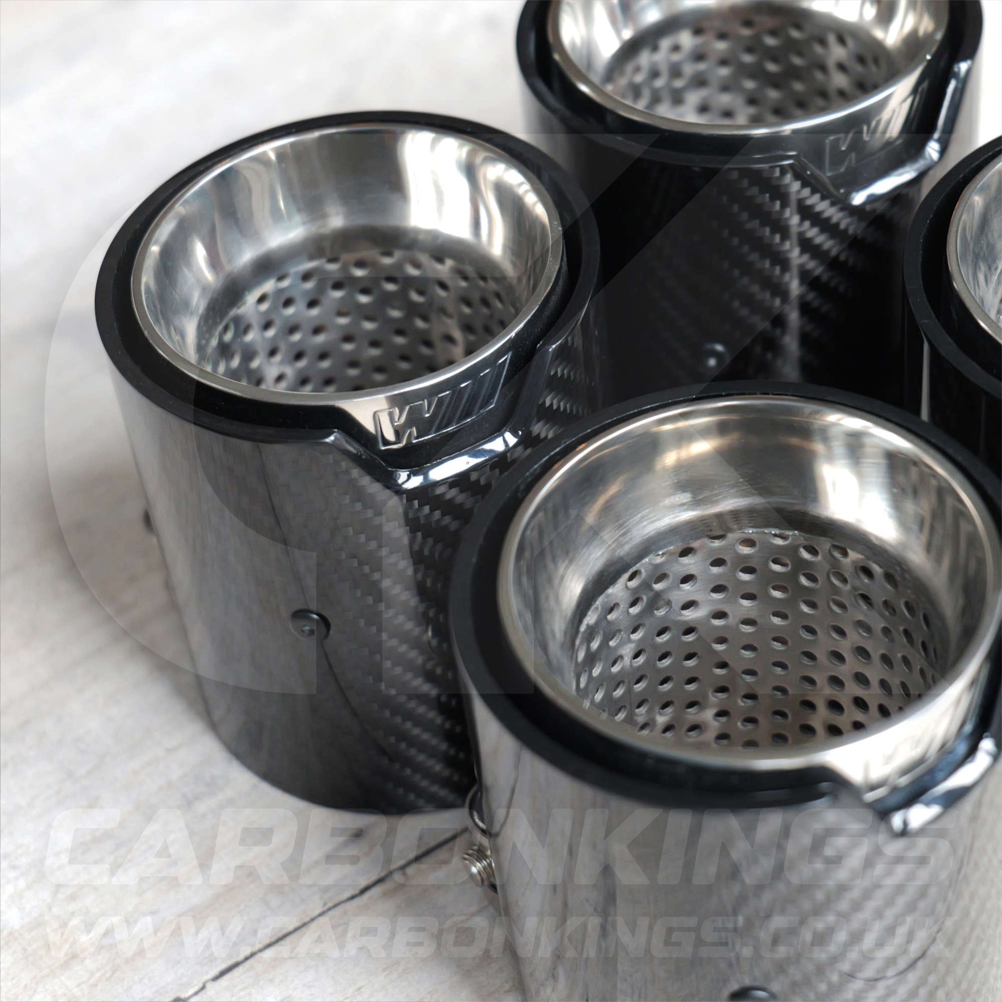 BMW M Performance Carbon Fibre / Silver Exhaust Tips for G80 G81 G82 G83 M3 M4