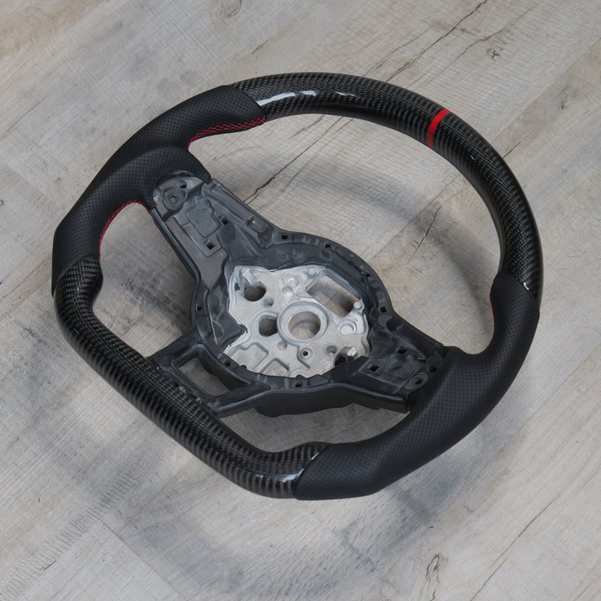 Carbon Fibre Steering Wheel for Volkswagen VW Golf MK7 MK7.5 R R - Line GTI GTD GTE + - Interior Styling | Carbon Kings