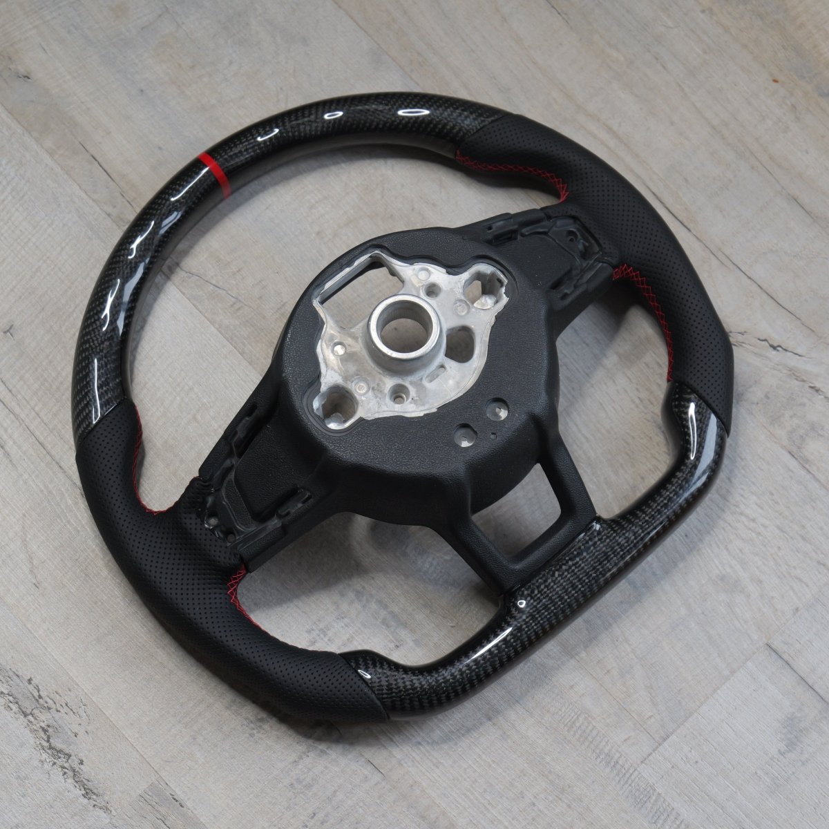 Carbon Fibre Steering Wheel for Volkswagen VW Golf MK7 MK7.5 R R - Line GTI GTD GTE + - Interior Styling | Carbon Kings