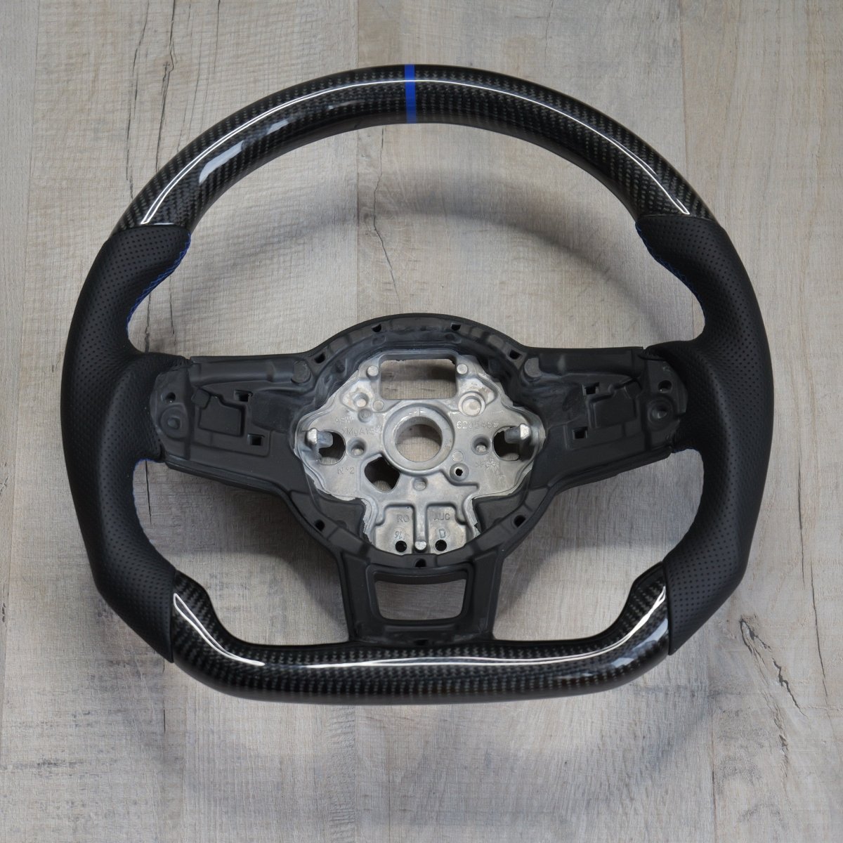 Carbon Fibre Steering Wheel for Volkswagen VW Golf MK7 MK7.5 R R - Line GTI GTE GTD + - Interior Styling | Carbon Kings