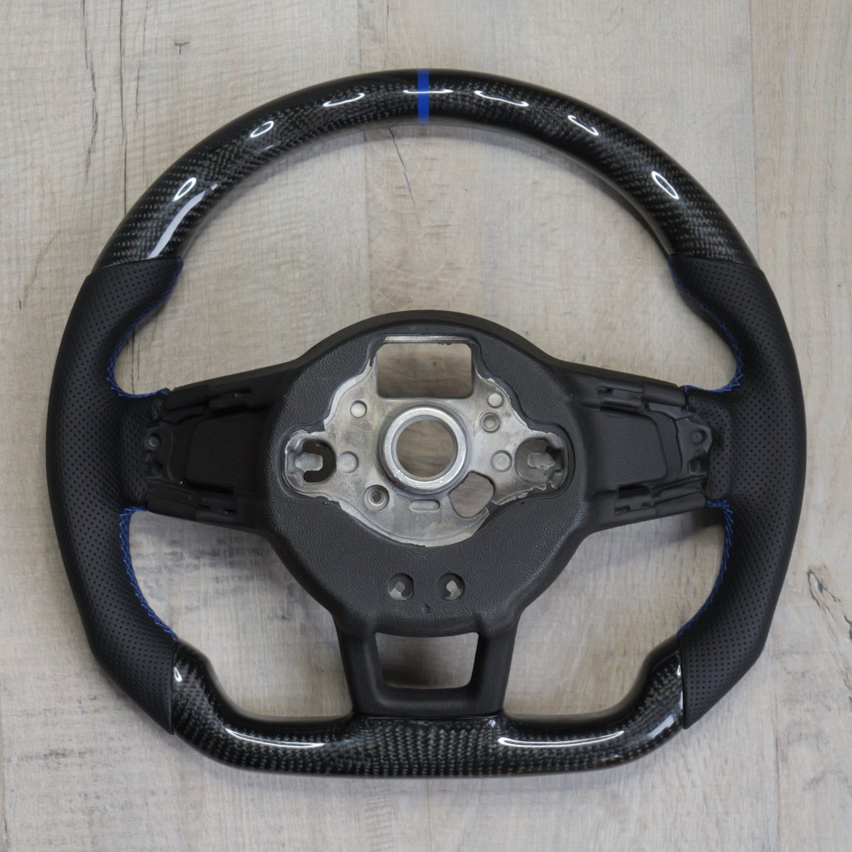 Carbon Fibre Steering Wheel for Volkswagen VW Golf MK7 MK7.5 R R - Line GTI GTE GTD + - Interior Styling | Carbon Kings