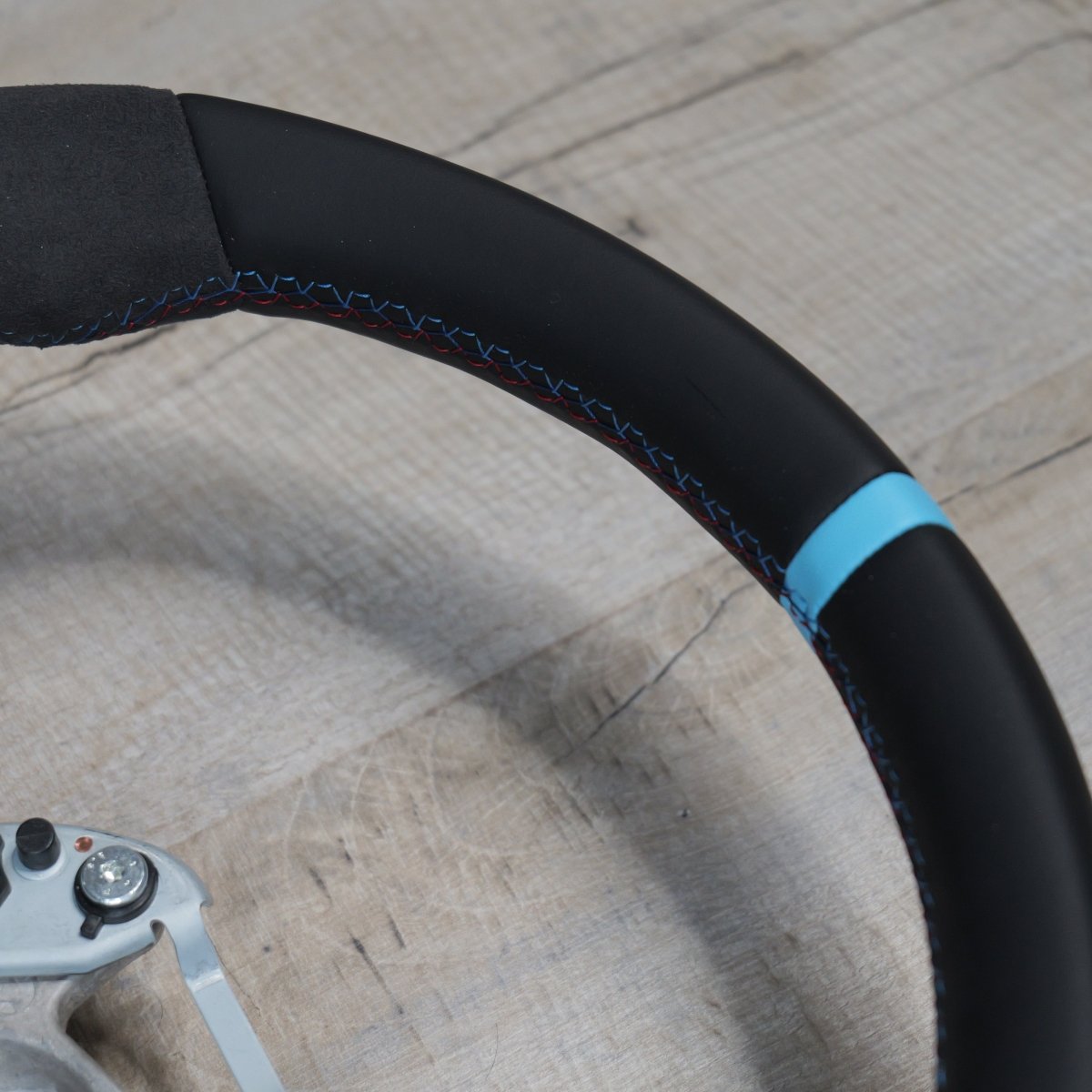 Alcantara + Blue Steering Wheel for BMW M Sport 1 2 3 4 X1 X3 X4 X5 X6 M2 M3 M4 F80 + - Interior Styling | Carbon Kings