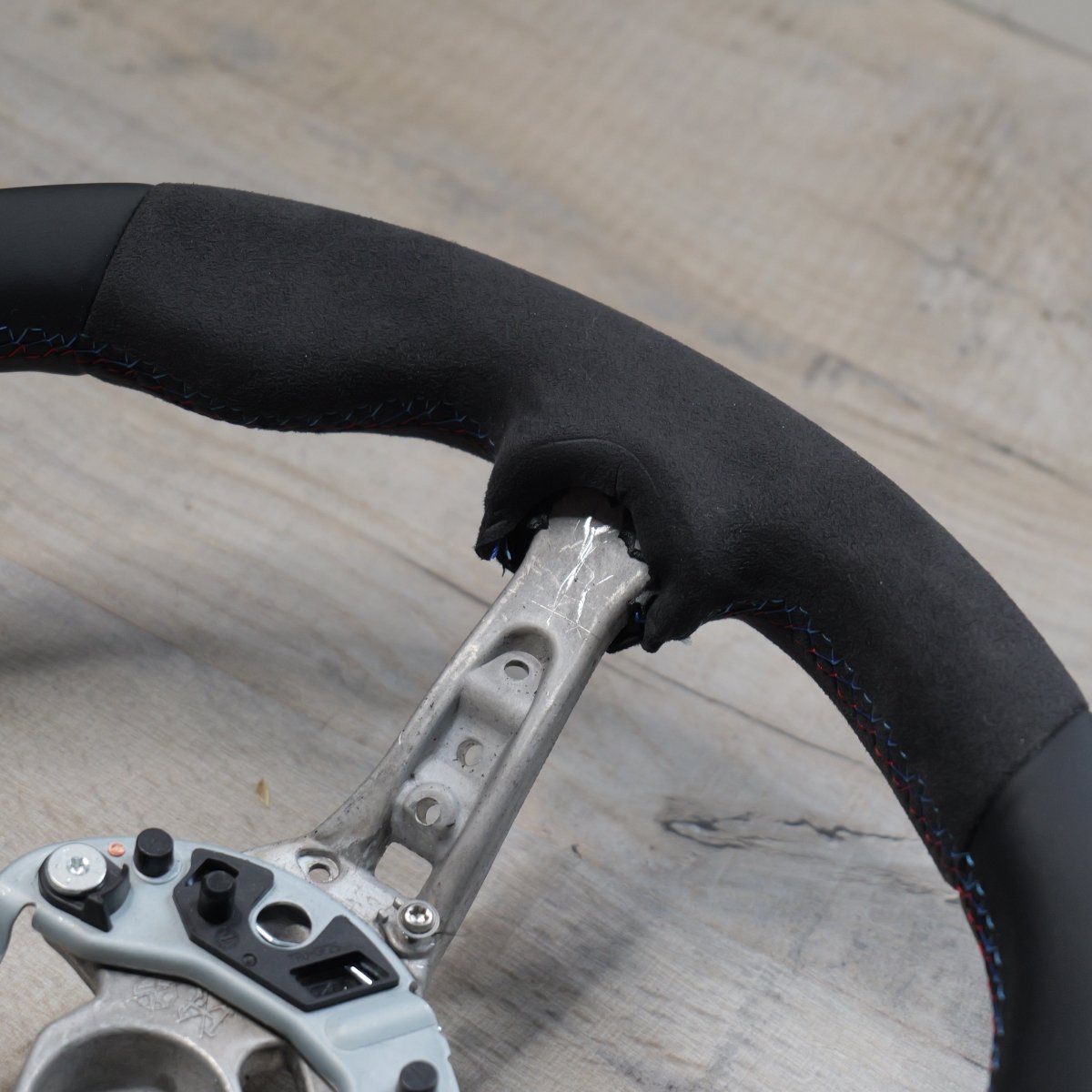 Alcantara + Blue Steering Wheel for BMW M Sport 1 2 3 4 X1 X3 X4 X5 X6 M2 M3 M4 F80 + - Interior Styling | Carbon Kings