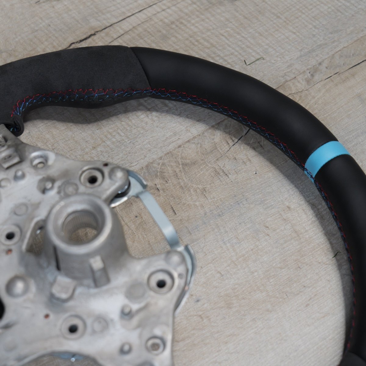 Alcantara + Blue Steering Wheel for BMW M Sport 1 2 3 4 X1 X3 X4 X5 X6 M2 M3 M4 F80 + - Interior Styling | Carbon Kings