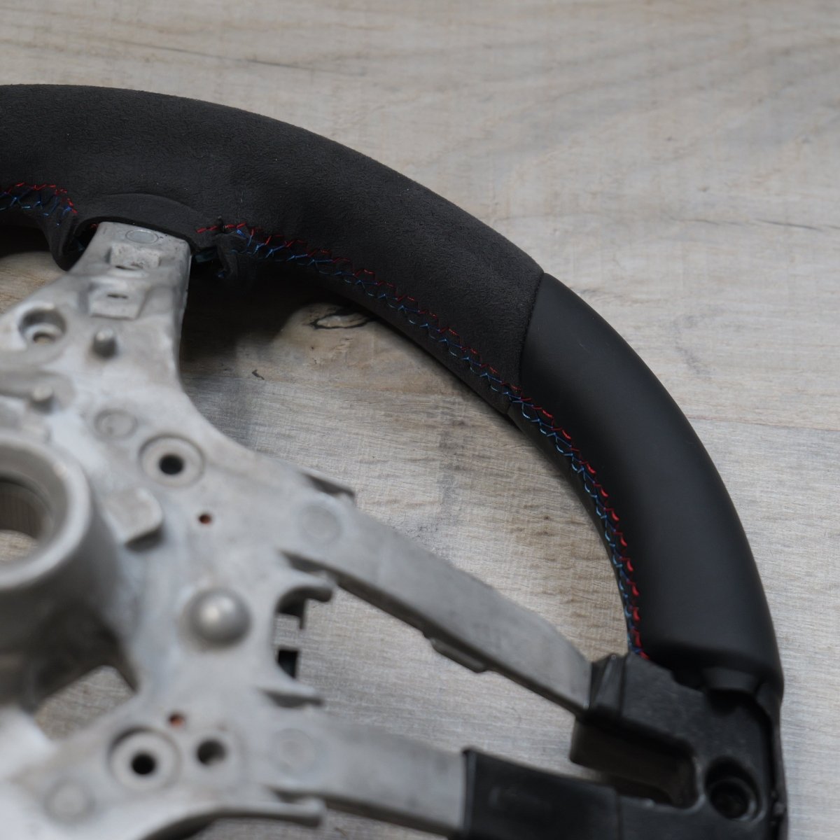 Alcantara + Blue Steering Wheel for BMW M Sport 1 2 3 4 X1 X3 X4 X5 X6 M2 M3 M4 F80 + - Interior Styling | Carbon Kings