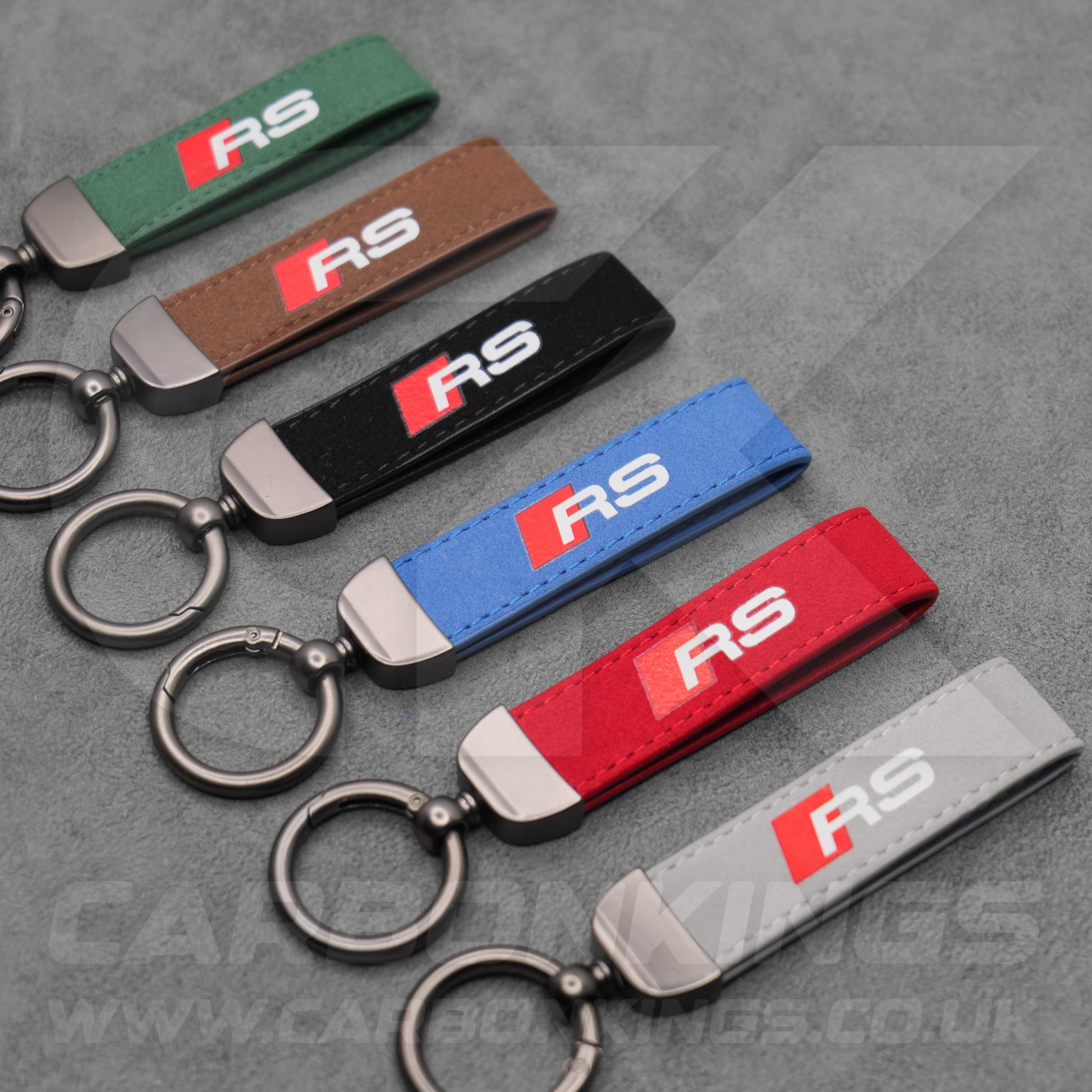 Audi RS Suede Key Ring Chain Premium Durable RS3 RS4 RS5 RS6 RS7 RSQ3 RSQ8