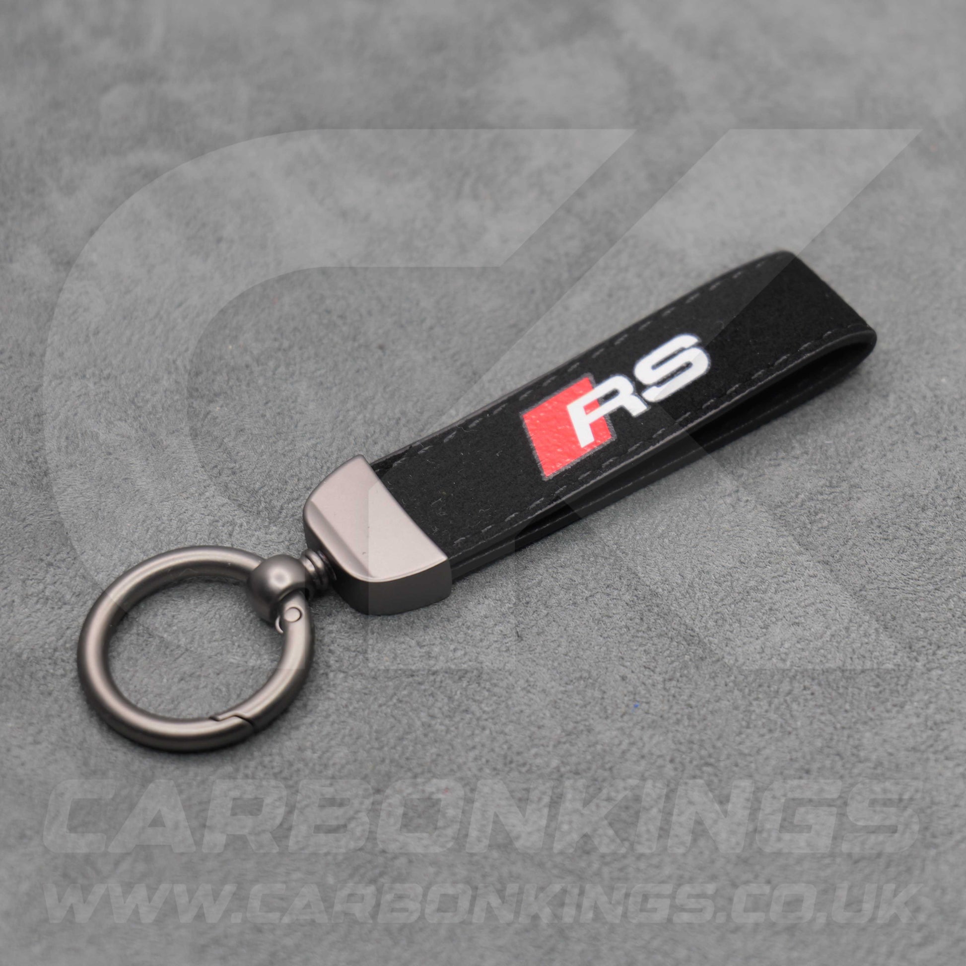 Audi RS Suede Key Ring Chain Premium Durable RS3 RS4 RS5 RS6 RS7 RSQ3 RSQ8