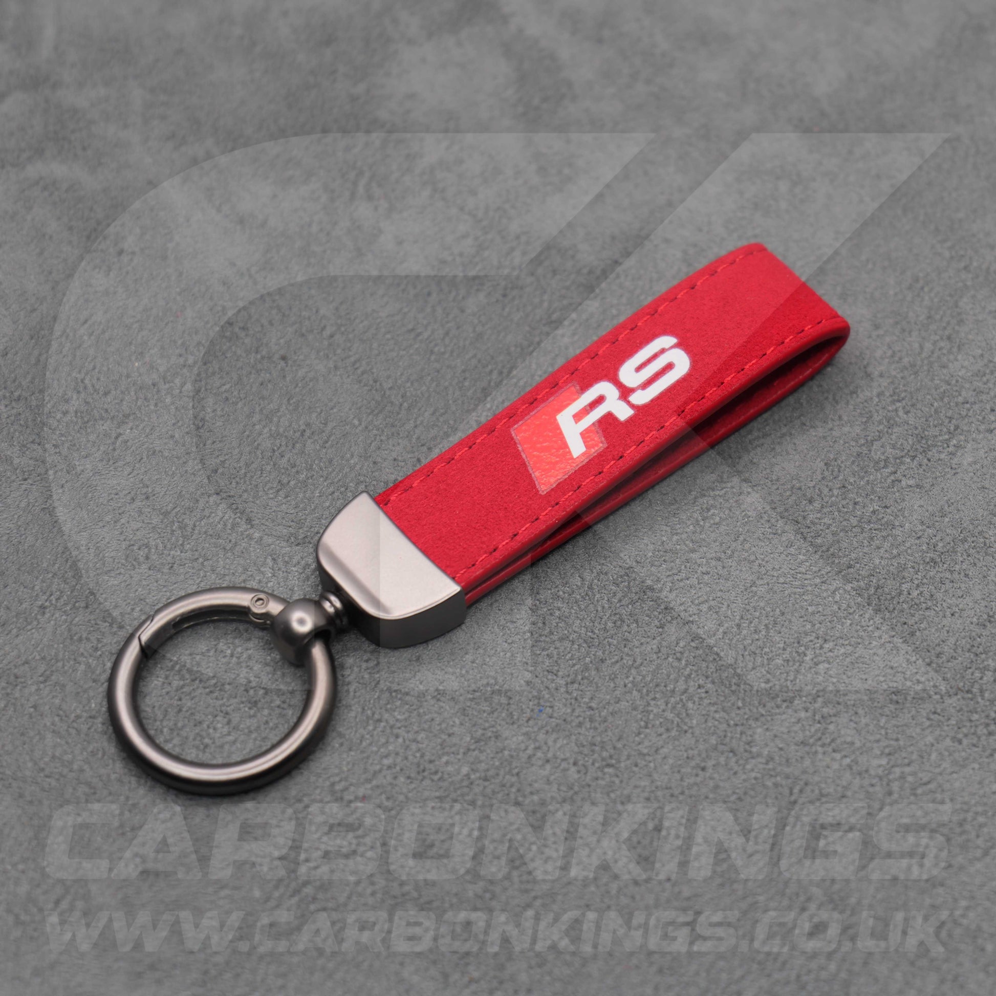 Audi RS Suede Key Ring Chain Premium Durable RS3 RS4 RS5 RS6 RS7 RSQ3 RSQ8