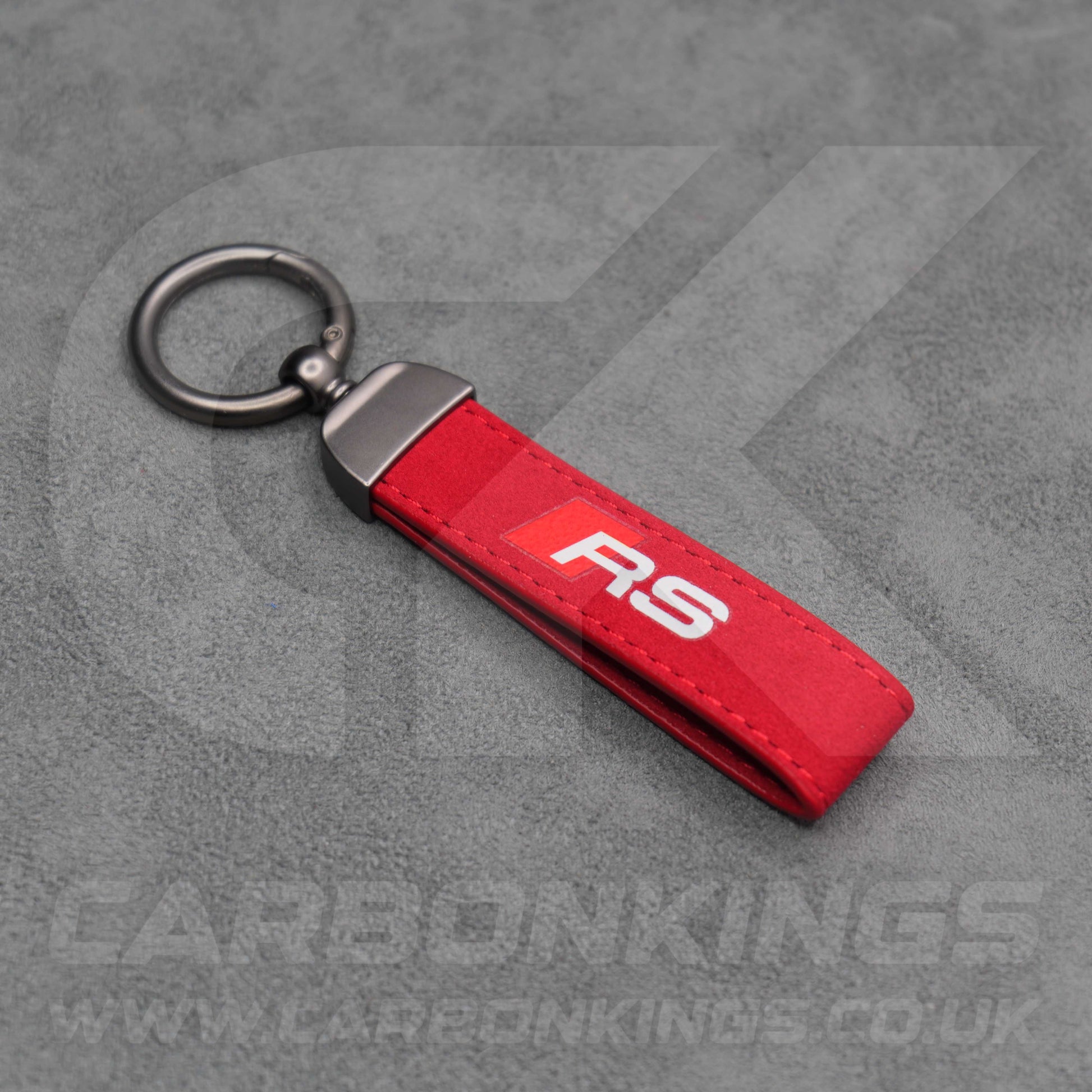 Audi RS Suede Key Ring Chain Premium Durable RS3 RS4 RS5 RS6 RS7 RSQ3 RSQ8