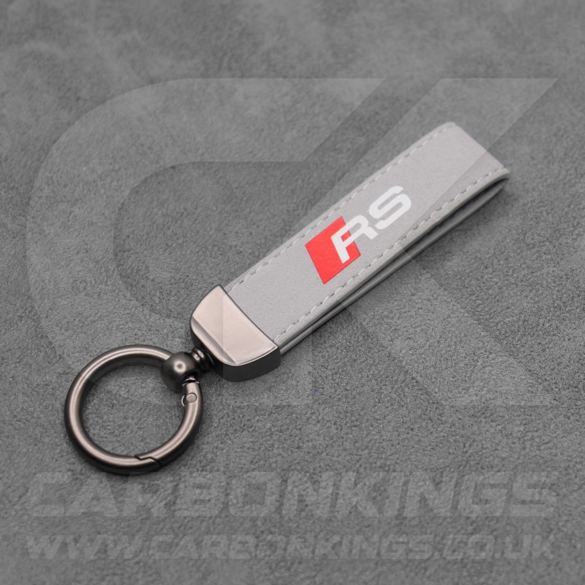 Audi RS Suede Key Ring Chain Premium Durable RS3 RS4 RS5 RS6 RS7 RSQ3 RSQ8