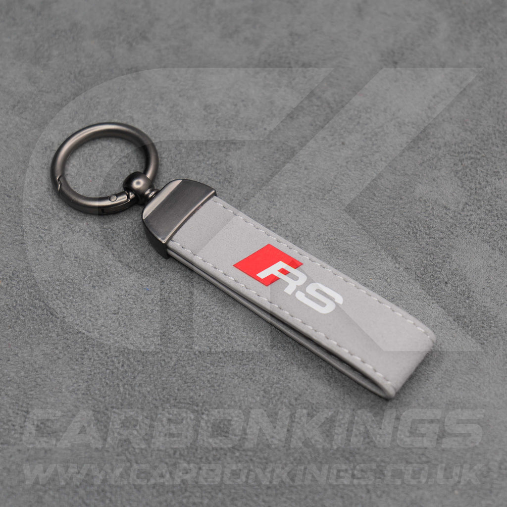 Audi RS Suede Key Ring Chain Premium Durable RS3 RS4 RS5 RS6 RS7 RSQ3 RSQ8