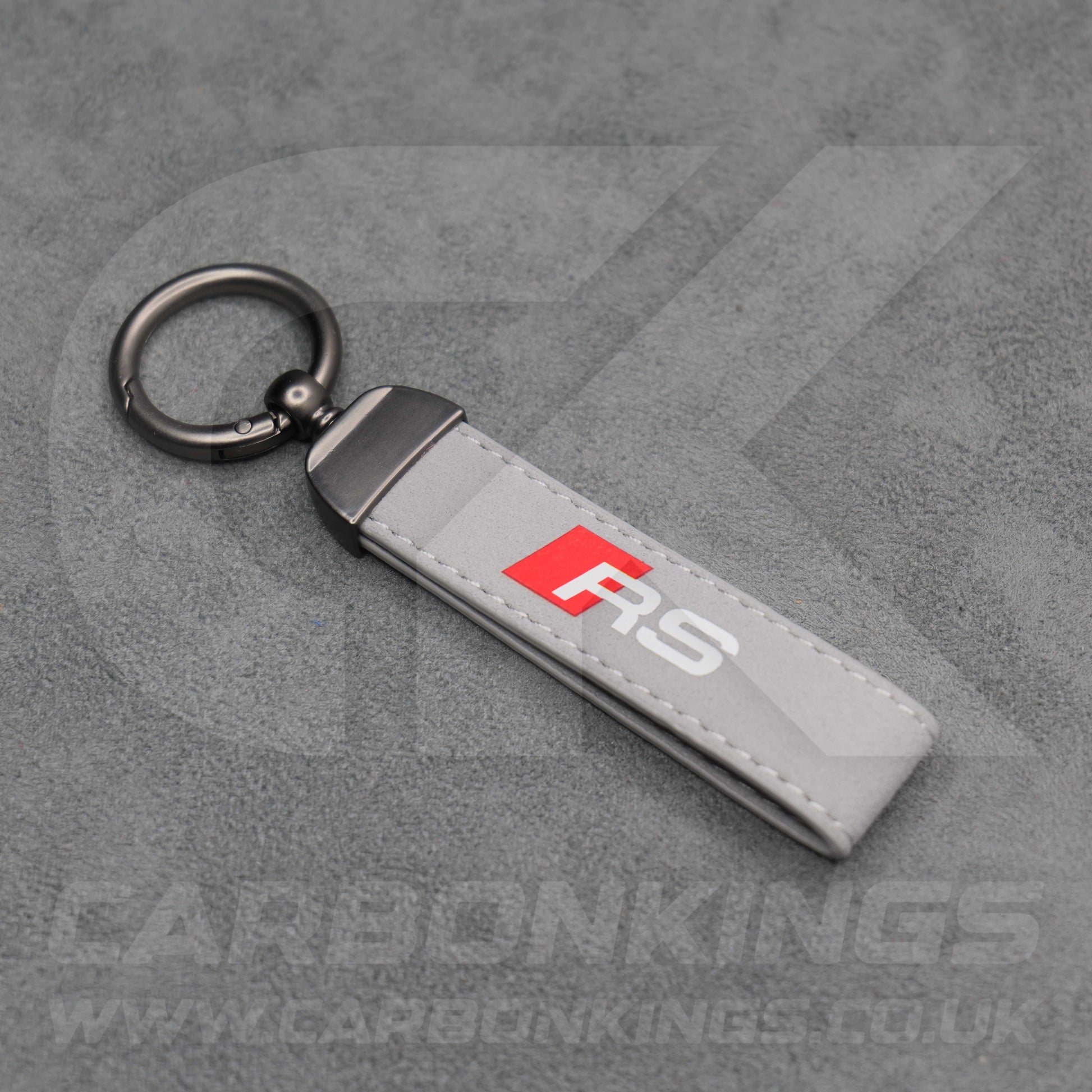 Audi RS Suede Key Ring Chain Premium Durable RS3 RS4 RS5 RS6 RS7 RSQ3 RSQ8