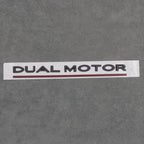 Matte Black with Red Line Dual Motor Rear Boot Badge Letters for Tesla Model S 3 X Y - Exterior Styling | Carbon Kings