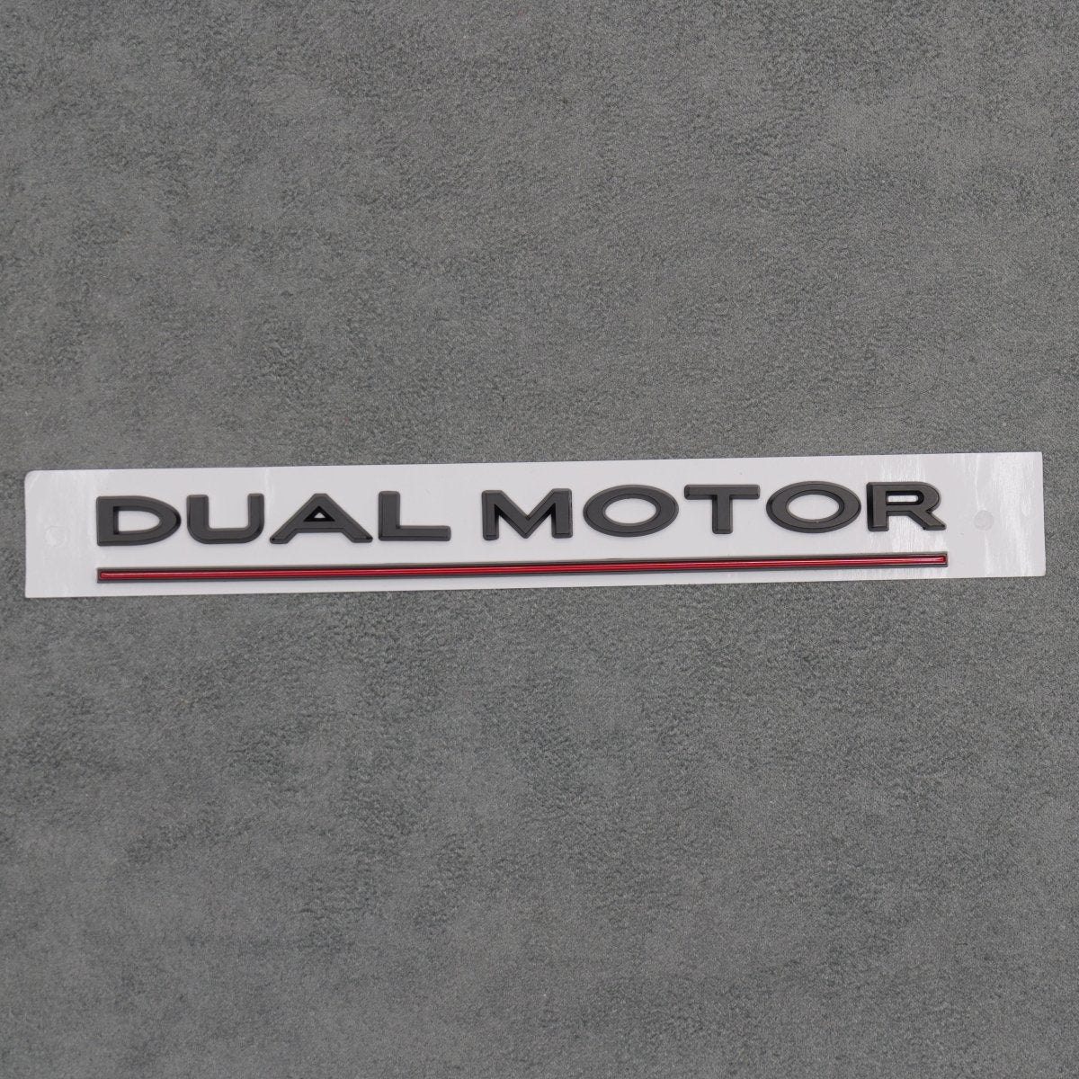 Matte Black with Red Line Dual Motor Rear Boot Badge Letters for Tesla Model S 3 X Y - Exterior Styling | Carbon Kings