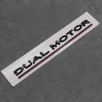 Gloss Black with Red Line Dual Motor Rear Boot Badge Letters for Tesla Model S 3 X Y - Exterior Styling | Carbon Kings