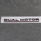 Gloss Black with Red Line Dual Motor Rear Boot Badge Letters for Tesla Model S 3 X Y - Exterior Styling | Carbon Kings