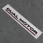 Gloss Black with Red Line Dual Motor Rear Boot Badge Letters for Tesla Model S 3 X Y - Exterior Styling | Carbon Kings
