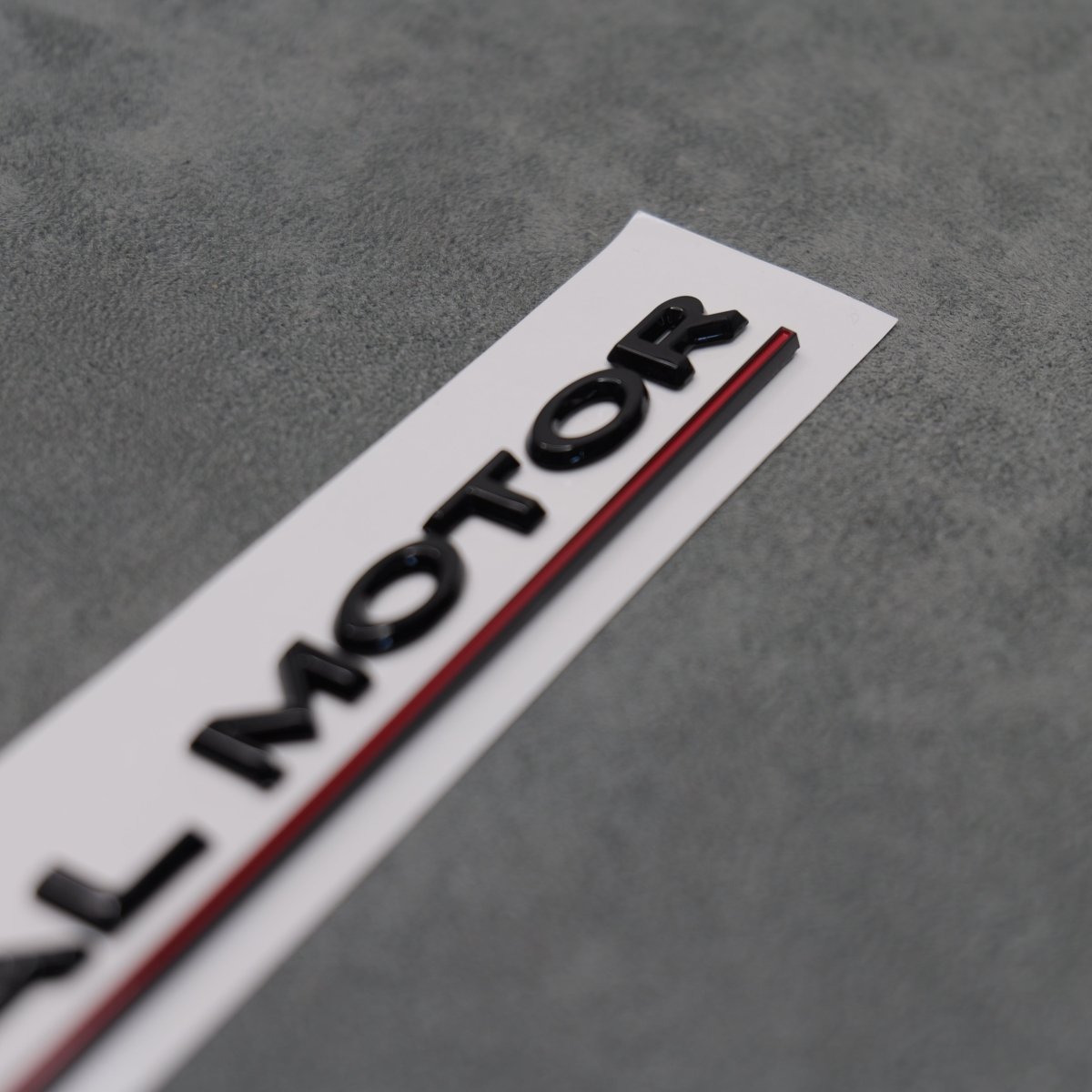 Gloss Black with Red Line Dual Motor Rear Boot Badge Letters for Tesla Model S 3 X Y - Exterior Styling | Carbon Kings