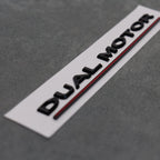 Gloss Black with Red Line Dual Motor Rear Boot Badge Letters for Tesla Model S 3 X Y - Exterior Styling | Carbon Kings